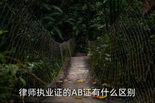 律師執(zhí)業(yè)證的AB證有什么區(qū)別