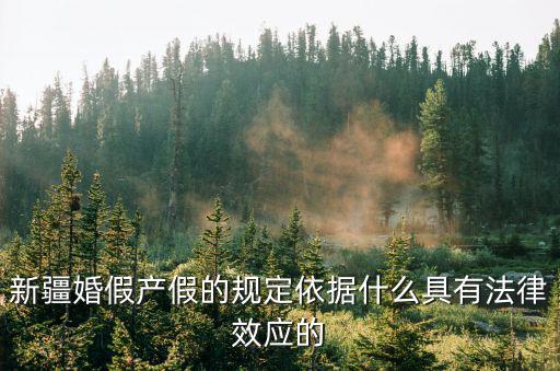 新疆婚假產假的規定依據什么具有法律效應的