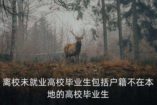 離校未就業(yè)高校畢業(yè)生包括戶(hù)籍不在本地的高校畢業(yè)生