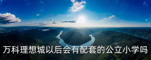 萬科理想城以后會有配套的公立小學嗎
