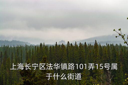 上海長寧區(qū)法華鎮(zhèn)路101弄15號(hào)屬于什么街道