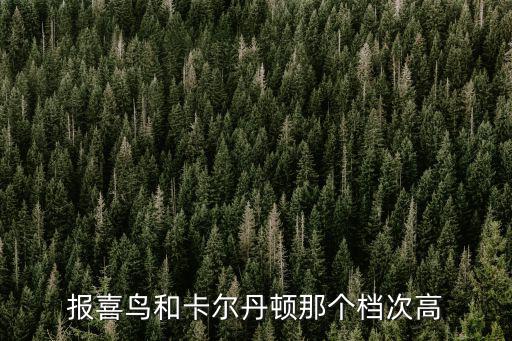 報喜鳥和卡爾丹頓那個檔次高