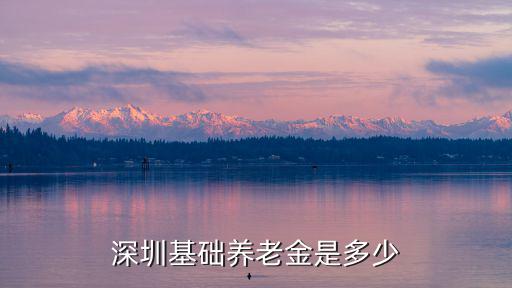 深圳基礎養(yǎng)老金是多少