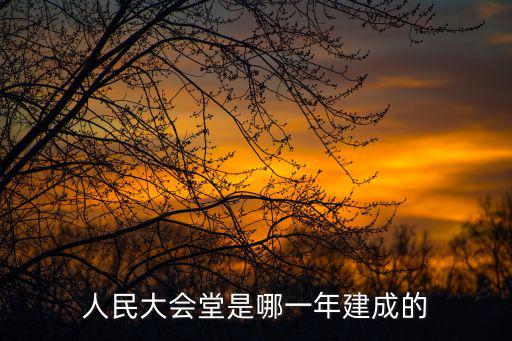 人民會(huì)堂，人民大會(huì)堂是哪一年建成的