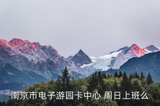 南京市電子游園卡中心 周日上班么