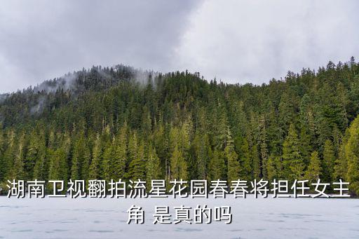 湖南衛視翻拍流星花園春春將擔任女主角 是真的嗎