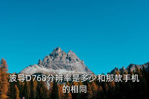 波導D768分辨率是多少和那款手機的相同