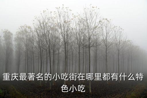 重慶最著名的小吃街在哪里都有什么特色小吃
