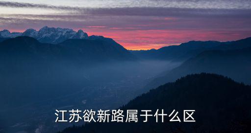 江蘇欲新路屬于什么區