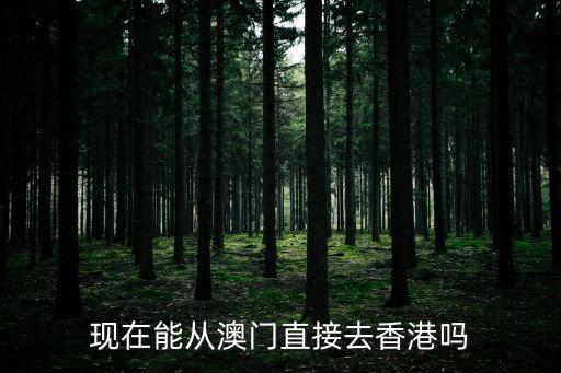 現(xiàn)在能從澳門直接去香港嗎