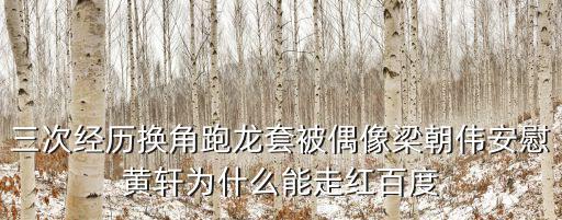 三次經歷換角跑龍套被偶像梁朝偉安慰黃軒為什么能走紅百度