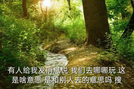 有人給我發消息說 我們去哪哪玩 這是啥意思 是和別人去的意思嗎 搜