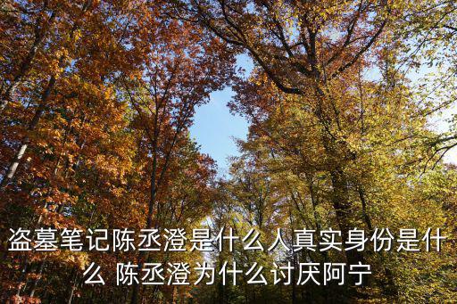 盜墓筆記陳丞澄是什么人真實身份是什么 陳丞澄為什么討厭阿寧