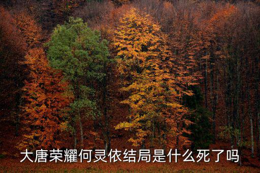 大唐榮耀何靈依結(jié)局是什么死了嗎