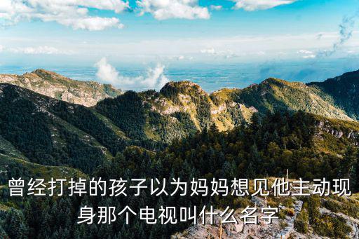 曾經打掉的孩子以為媽媽想見他主動現身那個電視叫什么名字