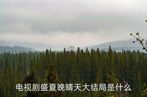 電視劇盛夏晚晴天大結局是什么