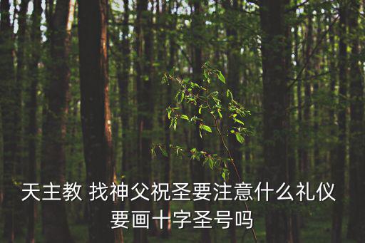 天主教 找神父祝圣要注意什么禮儀 要畫十字圣號(hào)嗎