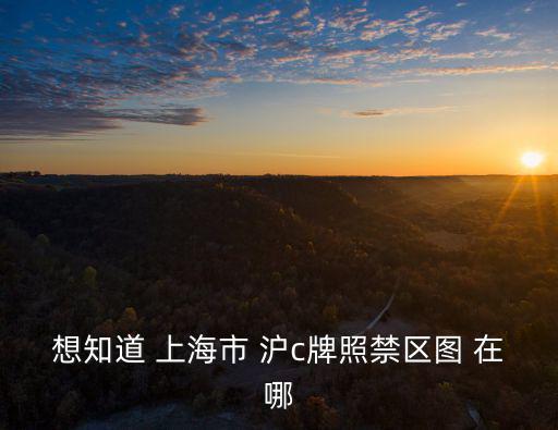 想知道 上海市 滬c牌照禁區圖 在哪