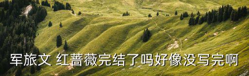 軍旅文 紅薔薇完結了嗎好像沒寫完啊