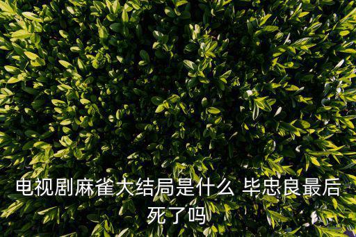 電視劇麻雀大結局是什么 畢忠良最后死了嗎
