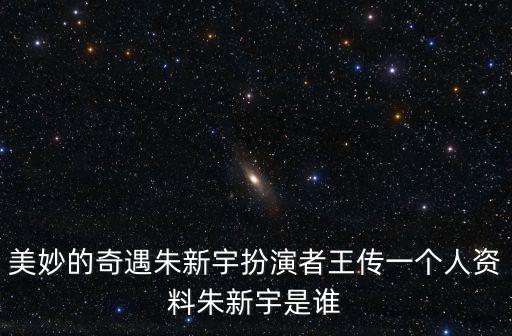 美妙的奇遇朱新宇扮演者王傳一個(gè)人資料朱新宇是誰(shuí)
