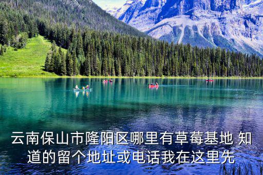 草莓基地，中國有草莓種植基地嗎