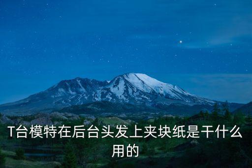 T臺(tái)模特在后臺(tái)頭發(fā)上夾塊紙是干什么用的