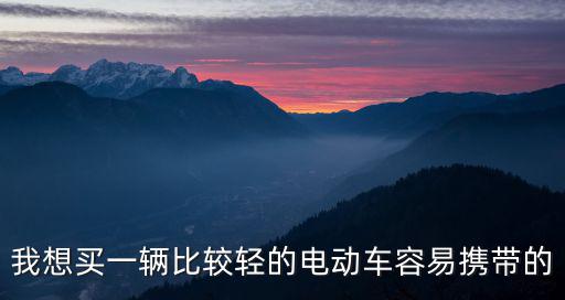 我想買一輛比較輕的電動車容易攜帶的