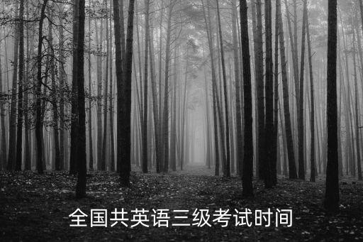 三級考試時間，全國英語三級考試時間是什么時候
