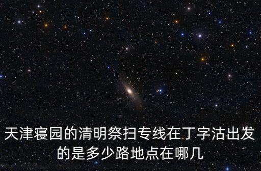 天津寢園的清明祭掃專線在丁字沽出發的是多少路地點在哪幾