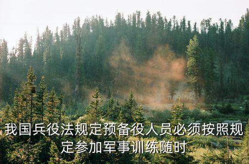 我國兵役法規定預備役人員必須按照規定參加軍事訓練隨時