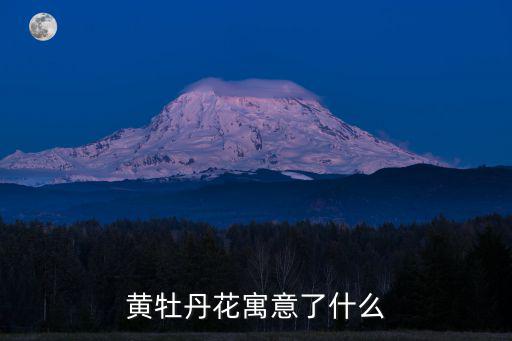 黃牡丹花寓意了什么