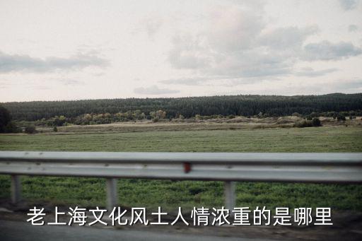 老上海文化風土人情濃重的是哪里