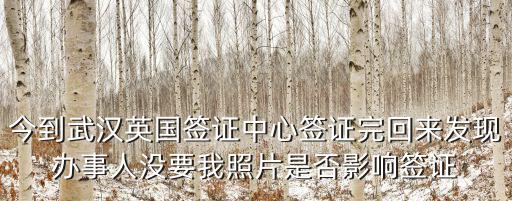 今到武漢英國簽證中心簽證完回來發現辦事人沒要我照片是否影響簽證