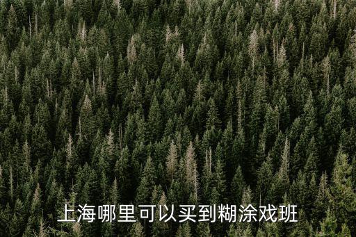 上海哪里可以買到糊涂戲班