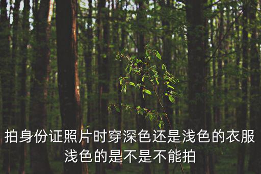 拍身份證照片時穿深色還是淺色的衣服淺色的是不是不能拍
