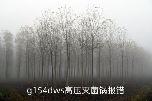 g154，g154dws高壓滅菌鍋報(bào)錯(cuò)