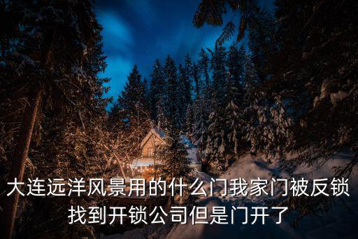 大連遠洋風景用的什么門我家門被反鎖找到開鎖公司但是門開了