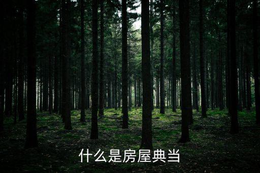 什么是房屋典當