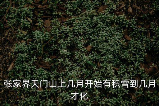 張家界天門山上幾月開始有積雪到幾月才化