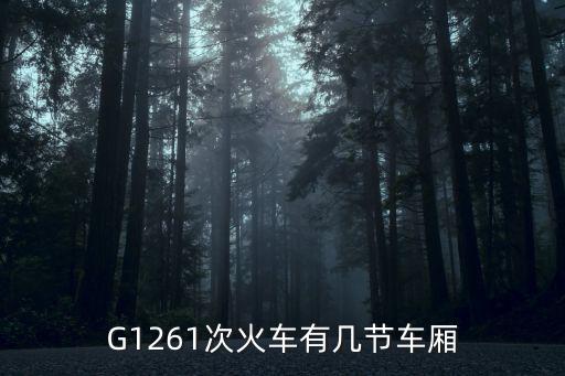 G1261次火車有幾節車廂