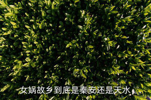 女媧故鄉到底是秦安還是天水