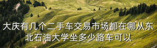 大慶有幾個二手車交易市場都在哪從東北石油大學坐多少路車可以