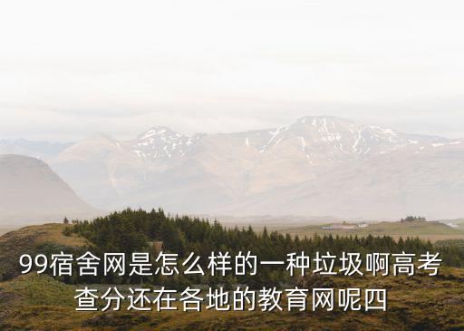 99宿舍網是怎么樣的一種垃圾啊高考查分還在各地的教育網呢四