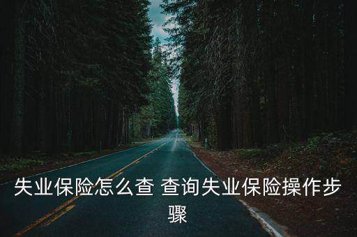 失業保險怎么查 查詢失業保險操作步驟