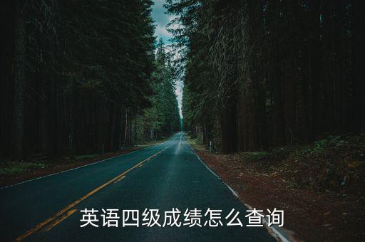 英語四級成績怎么查詢
