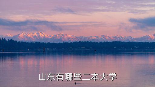 山東二本，山東有哪些二本大學