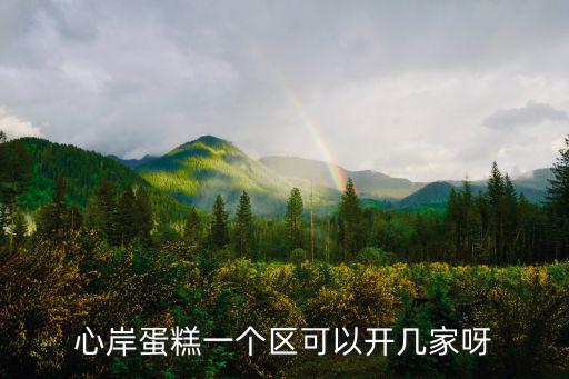 心岸蛋糕一個(gè)區(qū)可以開幾家呀