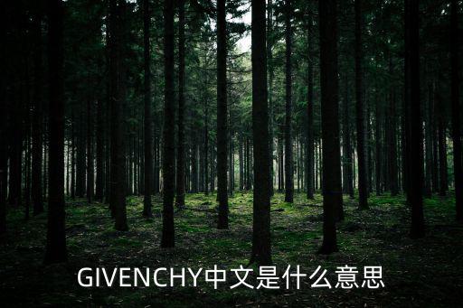 GIVENCHY中文是什么意思