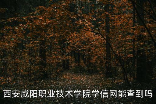 西安咸陽職業技術學院學信網能查到嗎